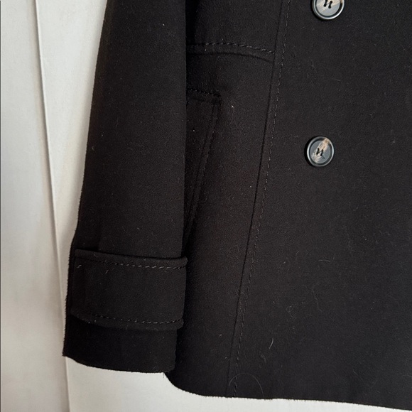 H&M Black Double-Breasted Women's Pea Coat - Picture 6 of 10